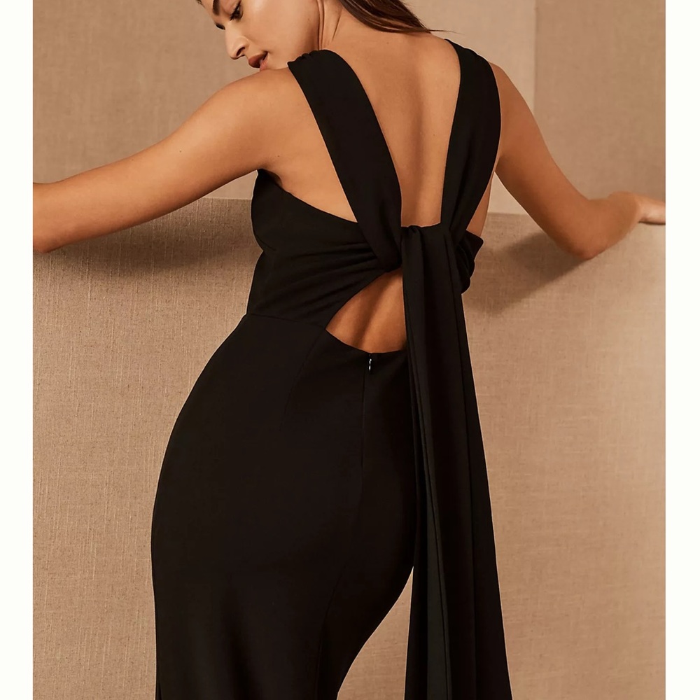 Formal gown with tie back